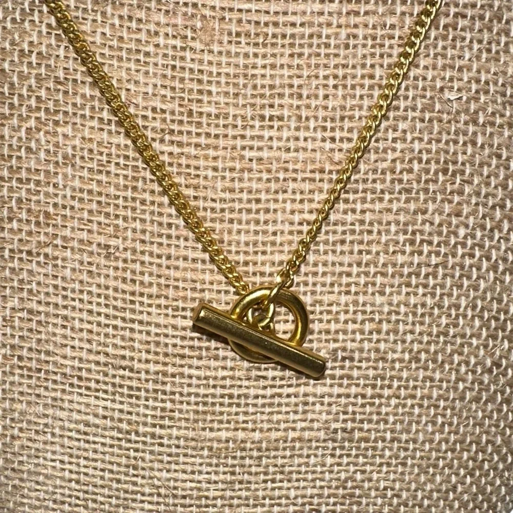 Madewell‎ Toggle Chain 21" Adjustable Necklace in Vintage Gold Tone - Picture 2 of 7